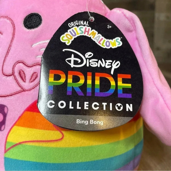 BINGBONG 🌈 Pink Elephant Disney PRIDE Collection Original Squishmallow • NWT - Picture 3 of 4